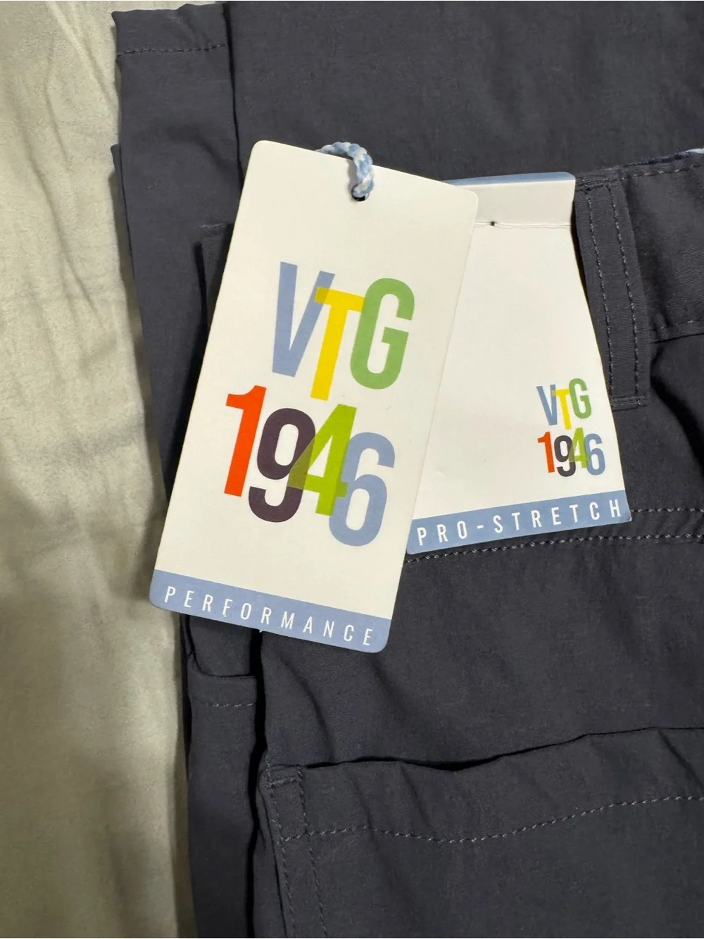 Vintage 1946 Men’s Pants 38x32 NWT Mood Indigo 5 Pocket Quick Dry Stretch